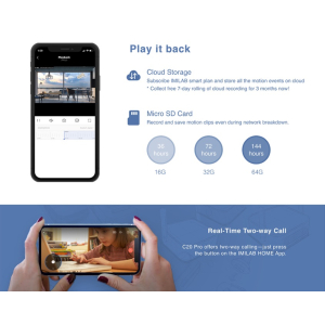 Xiaomi Imilab C20 Pro Security Camera 2KHD 360&deg; Sensor, Voice Call + 32gb SD Card